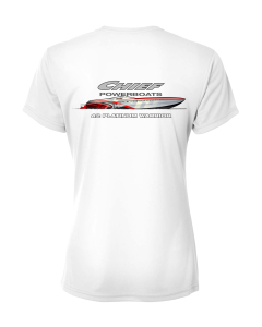 Chief Powerboats - Chief Powerboats Ladies 42 Platinum Short Sleeve Performance Graphic T-Shirt