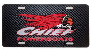 Chief Powerboats - Chief Powerboats Carbon Fiber License Plate